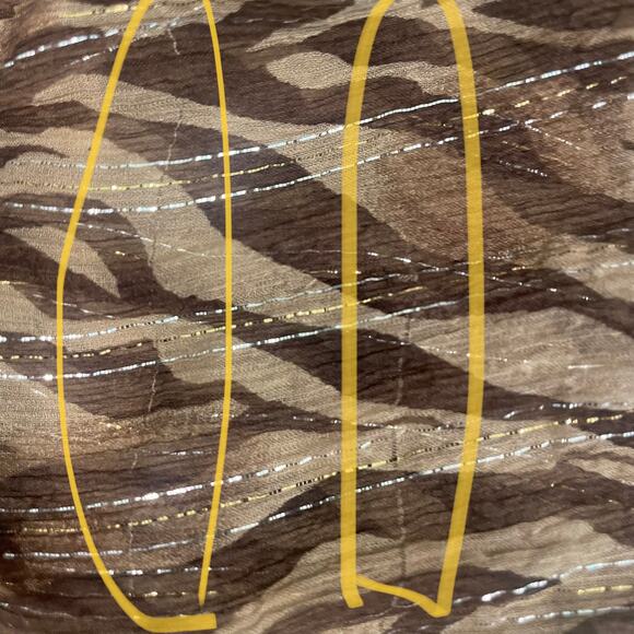 Cache Women Sheer Silk Blend Blouse Sz L - Picture 9 of 9